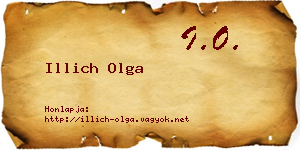Illich Olga névjegykártya